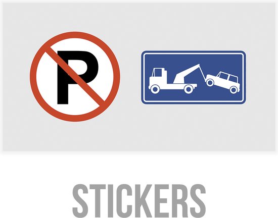 Autocollants signalétiques stationnement interdit pour tout véhicule