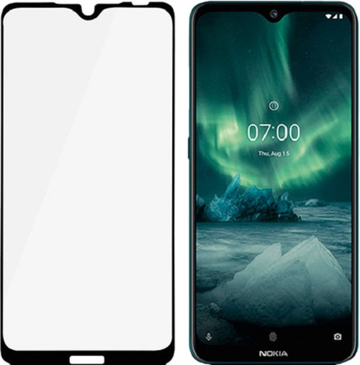 Full Cover Full Glue 9H Glass Screen Protector for Nokia 7.2 / 6.2 _ Black