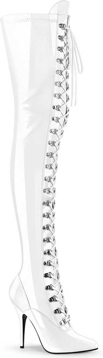 Pleaser - SEDUCE3024 Overknee laarzen - US 13 - 44 Shoes - Wit