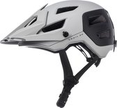 Mountainbike fietshelm - Met verstelbaar zonnevizier - Extra bescherming op achterhoofd - verstelbaar maat systeem - Voor Dames en Heren - R2 - Trail Fietshelm - Beige - Maat M