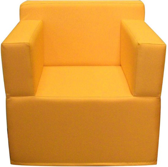 Stoel geel kinder fauteuil Tubbli kind waterproof slijtvast in vele kleuren. Modena 60cm