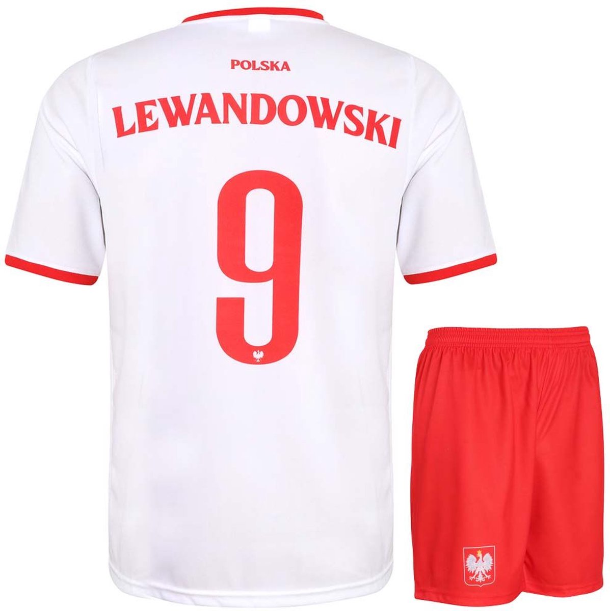 Lewandowski Polen Voetbaltenue - Voetbal Tenue Kinderen - Shirt en Broekje - Jongens en Meisjes - Volwassenen - Heren en Dames - Maat 164