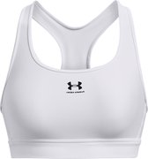 Under Armour UA HG Armour Mid Padless Dames Sportbeha - Wit - Maat S