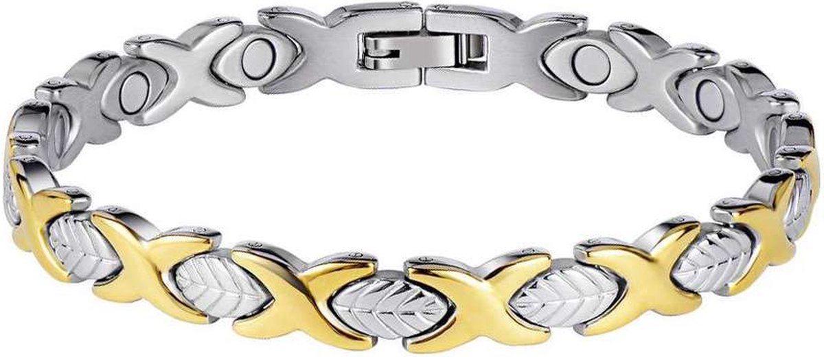 Narvie - Helende Armband - Magneet Armband - Gezondheidsarmband Magnetische Armband - Kleur Goud/Zilver