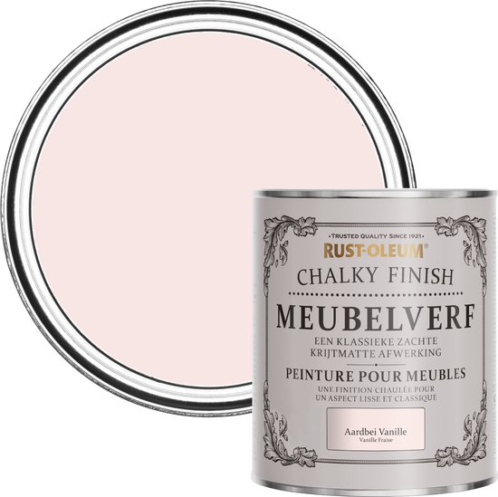 Rust-Oleum Roze Chalky Finish Meubelverf - Aardbei Vanille 750ml