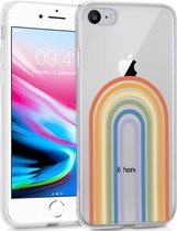 iMoshion Hoesje Siliconen Geschikt voor iPhone SE (2022) / SE (2020) / 8 / 7 - iMoshion Design hoesje - Meerkleurig / Rainbow Pride