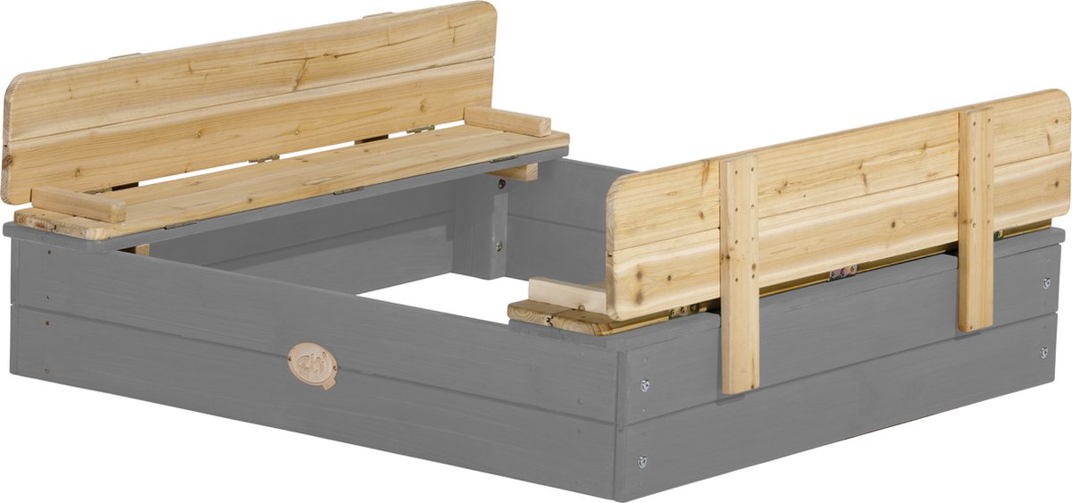 AXI Ella Houten Zandbak in Grijs/Bruin - Limited - Met Zitbankjes en Deksel - FSC hout - 100x95x20cm - Zandbak voor kinderen — afbeelding 16