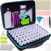 Boîte de Diamond Painting Opbergdoos - Boîte de tri avec 60 pots à bouchon à vis avec Autocollants - Accessoires de vêtements pour bébé inclus - Malatec