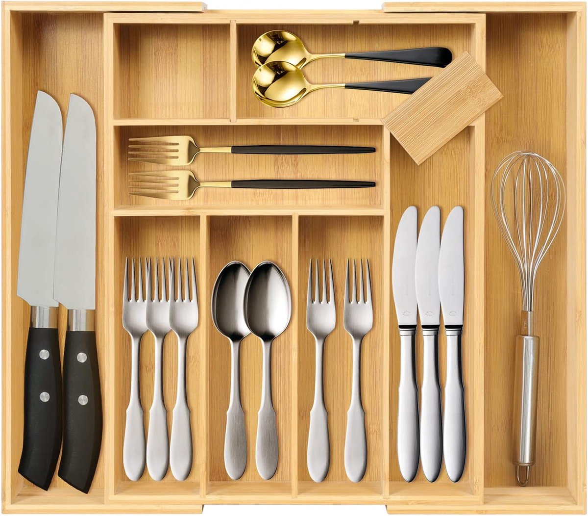 Bestekbak – luxe bestekcasette – bestek opslag voor laden – opbergen van bestek – cutlery organizer