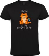 Klere-Zooi - Everything Is Fine - Zwart Heren T-Shirt - 4XL