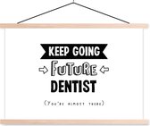 Porte-affiche avec affiche - Affiche scolaire - Dentiste - Éducation - Étudiants - Citations - Étude - 60x40 cm - Lattes vierges