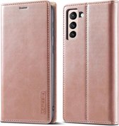 LC.IMEEKE Samsung Galaxy S21 FE Hoesje Portemonnee Book Case Roze