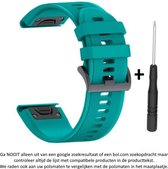 Cyaan Blauw Groen Siliconen Bandje voor Garmin Fenix 5S / Garmin Fenix 5S Plus – Maat: zie maatfoto - Horloge band - Wearable - Activity Tracker – 20 mm cyan green blue smartwatch