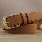 Fliex - riem - cognac bruin - gesp goudkleurig - one size