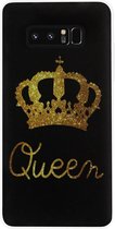 - ADEL Siliconen Back Cover Softcase Hoesje Geschikt voor Samsung Galaxy Note 8 - Queen Koningin