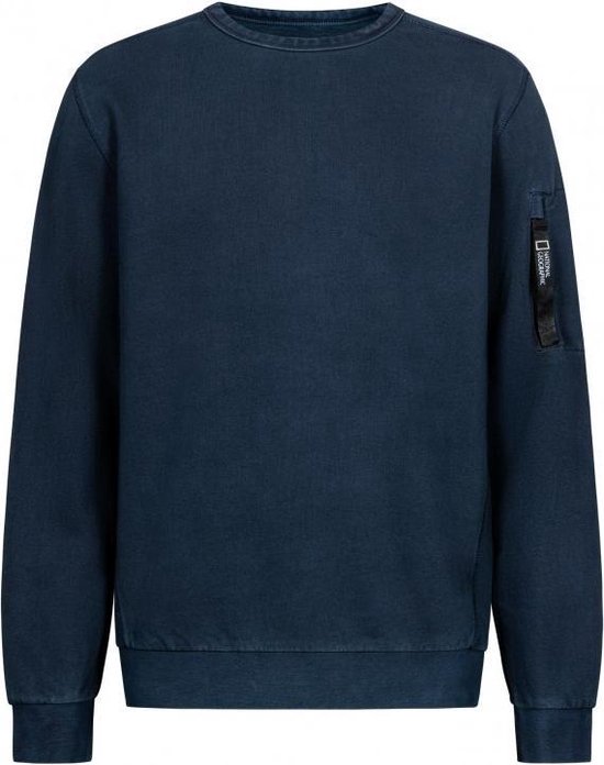 National Geographic Garment Dyed Crewneck Navy