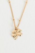 Sissy-Boy - Goldplated ketting met klavertje 4 hanger