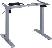 Relaxdays tafelonderstel hoogte verstelbaar - bureau onderstel elektrisch - zit-sta frame - grijs