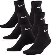 Nike Nike Everyday Cushion Ankle Sokken - Maat 42-46 - Unisex - zwart - wit