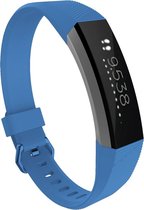 By Qubix Geschikt voor Fitbit Alta HR siliconen bandje met gesp - Maat: Large - Blauw Smartwatchbandje bandje Armband Polsband Strap Band Watchband