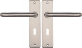 Starx Poignée de porte en acier inoxydable - Quincaillerie de porte - Écran de Ferrures de porte avec trou de serrure (SL56) - Poignée de porte Coupé