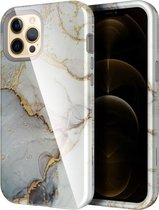 Vernissen Water Stick TPU + Hard Plastic Schokbestendige Beschermhoes Voor iPhone 12 Pro Max (10029 Marmer)