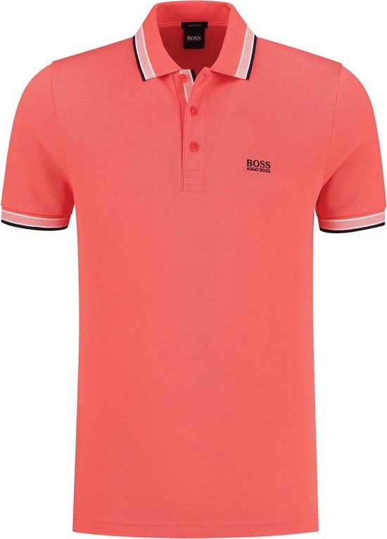 Hugo Boss Hugo Boss Paddy Polo Polo - Homme - rouge/rose - bleu foncé -  blanc | bol