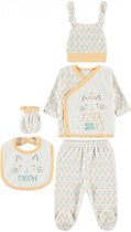 Baby 5-delige newborn kledingset meisjes - Newborn set - Babykleding - Hello winter - Babyshower cadeau - Kraamcadeau