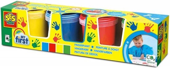 SES - My First - Vingerverf - 4 kleuren - mengbaar - hypoallergeen - makkelijk uitwasbaar