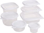 JAP Vershoudbakjes set - Bewaardozen voedsel - meal prep bakjes - 27-delig - Transparant - Wit