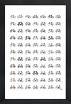 JUNIQE - Poster in houten lijst Bike Variations -30x45 /Wit & Zwart