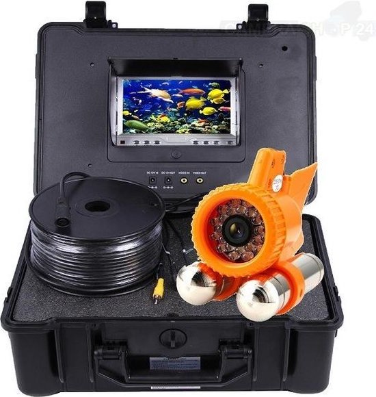 Onderwater Camera In Koffer Met Opname - Live Meekijken Op Monitor - 1000TVL - 30 Meter - Stelgewicht - Vis Camera - Perfect Voor Vissers