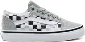 Vans - Meisjes Sneakers Vans Old Skool (Glitter Checkerboard) - Zilver - Maat 31