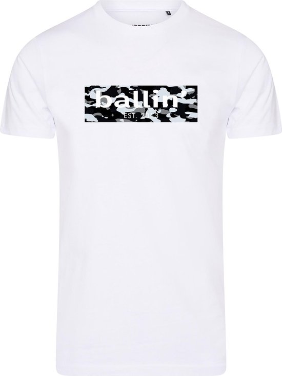 Ballin Est. 2013 - Heren Tee SS Camo Block Shirt - Wit - Maat XL