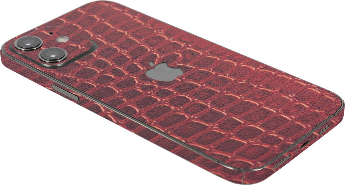 ScreenSafe Skin iPhone 12 Bordeaux Snake met logo