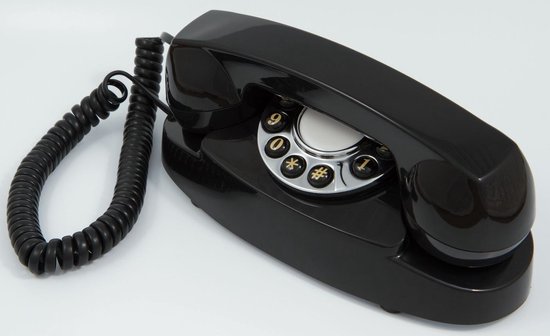 GPO 1959 AUDREY Elegante retro vaste telefoon - zwart - met druktoetsen
