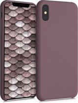 kwmobile telefoonhoesje voor Apple iPhone XS Max - Hoesje met siliconen coating - Smartphone case in druivenblauw