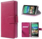 HTC One Mini 2 Hoesje Wallet Case Roze