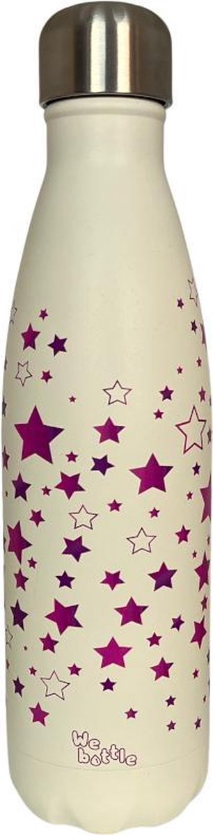 500 ML Bottle White Stars - We Bottle - WaterFles