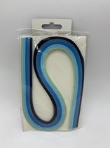 Quilling papier Blauw 5 kleurig 5mm dik en 54cm lang