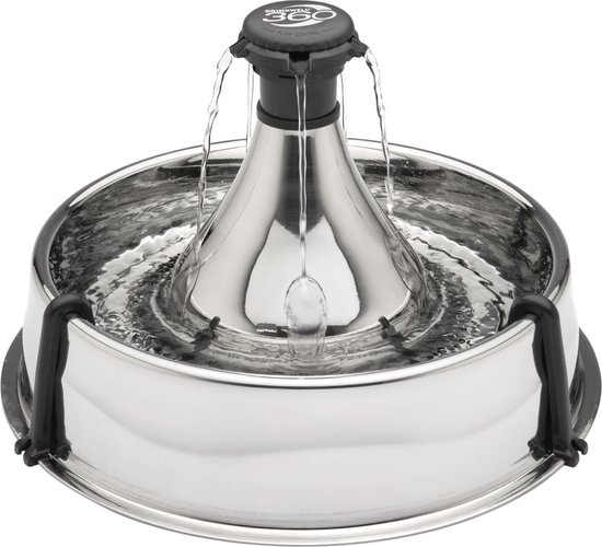 Petsafe 360 drinkfontein roestvrijstaal met adapter 3,8 ltr