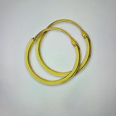 14kt gouden oorringen | 14mm