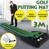 Golfen puttermat drie meter