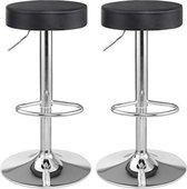 Segenn's barkruk set van 2 - barkrukken - met kunstleren bekleding - 360 ° draaistoelen - zwart