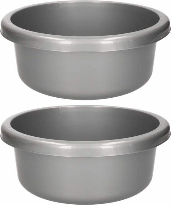 2x pièces bac à vaisselle / bac à vaisselle gris carré 6 litres 32 cm - La  vaisselle 