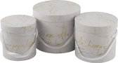 J-Line Set Van 3 Dozen Marmer Hoog Enjoy Wit/Goud