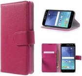 Samsung J2 2015 Hoesje Wallet Case Roze