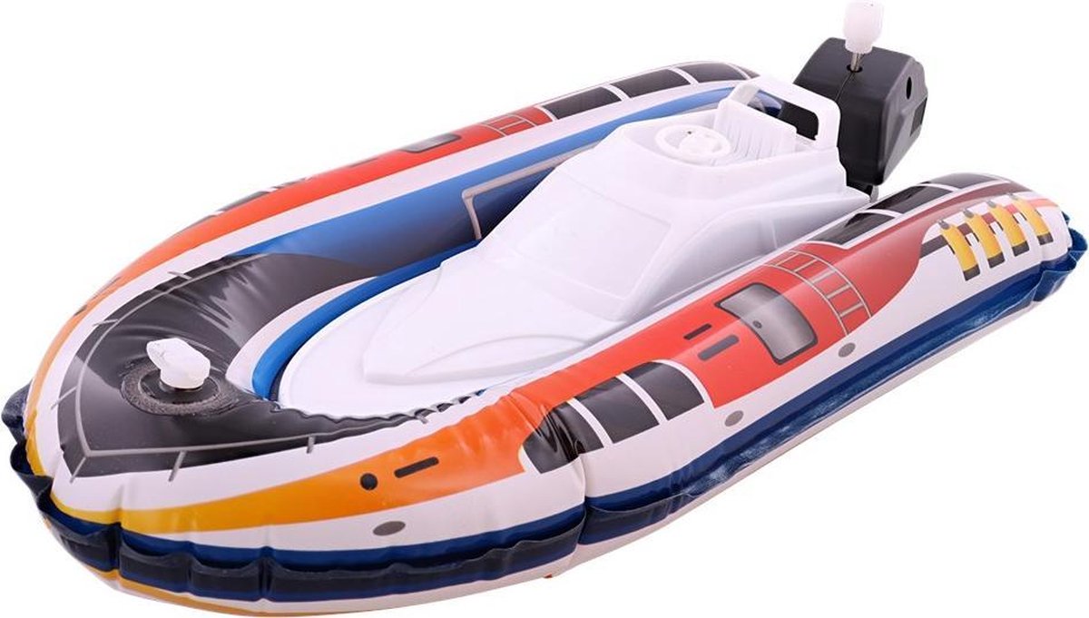 antiek Plasticiteit zonsondergang Zwembad opblaas bootje boot met opwindbare motor - speelgoed -  waterspeelgoed voor in... | bol.com