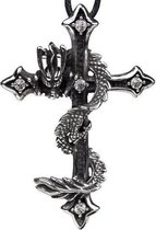 etNox - pendant Dragon cross - Stainless steel