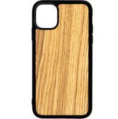 Apple Iphone 11 Houten GSM Hoesje Eik Hout Shockproof TPU Case Hoes Uniek Design Telefoon Zwart Protection Geschenk Kerstmis Vaderdag Moederdag Verjaardag